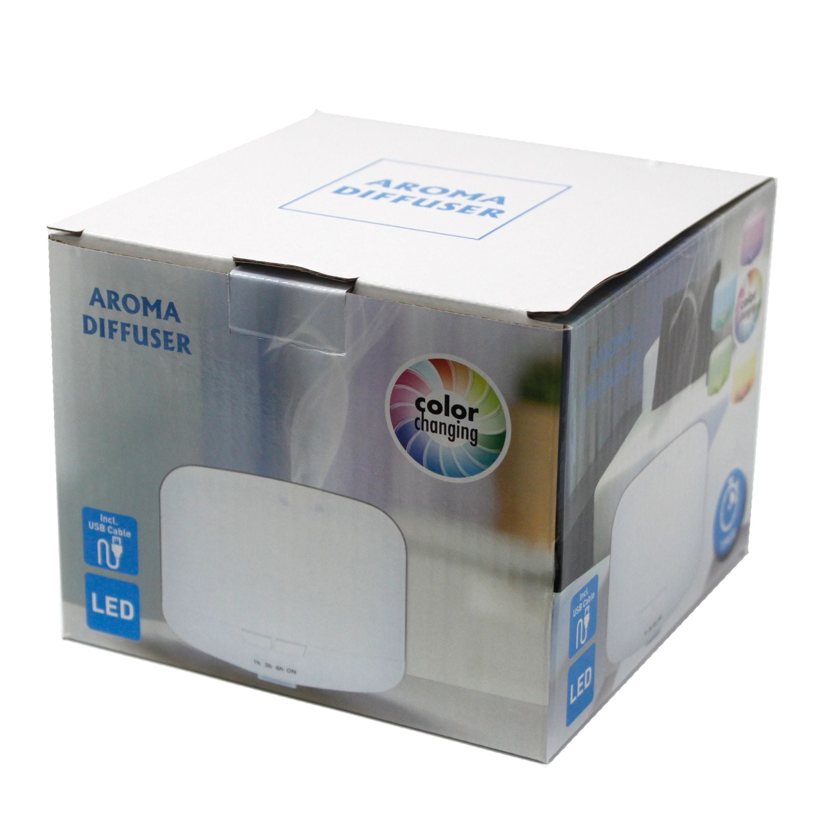 Aarhus Ultrasonic Aromatherapy Diffuser – 300ml Essential Oil Atomiser with 7-Colour LED & Timer